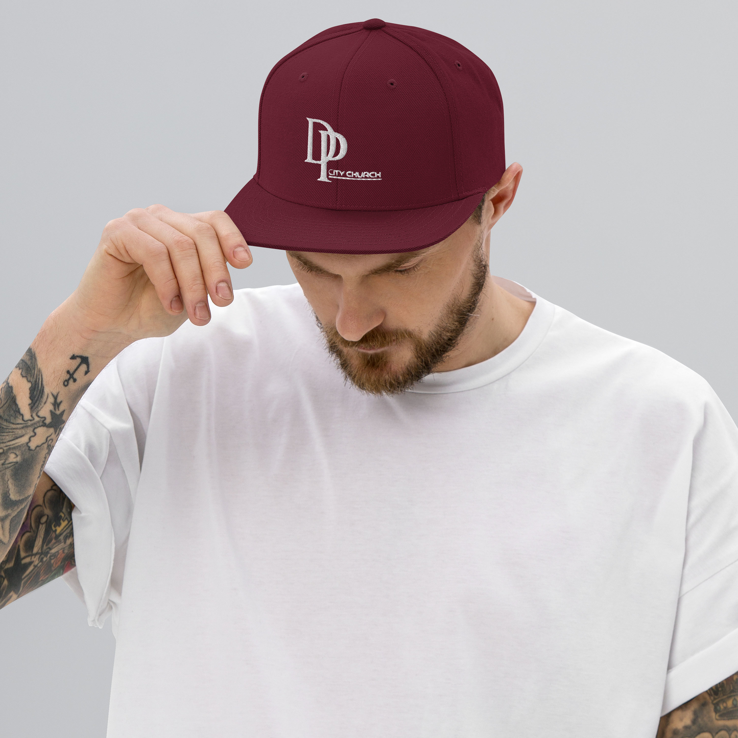 Multi colored top snapback hats